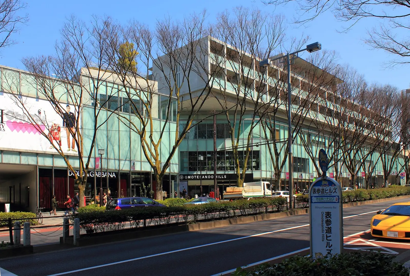 Die Zelkoven-Allee der Omotesandō und Omotesandō Hills